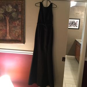 Black open back formal dress small